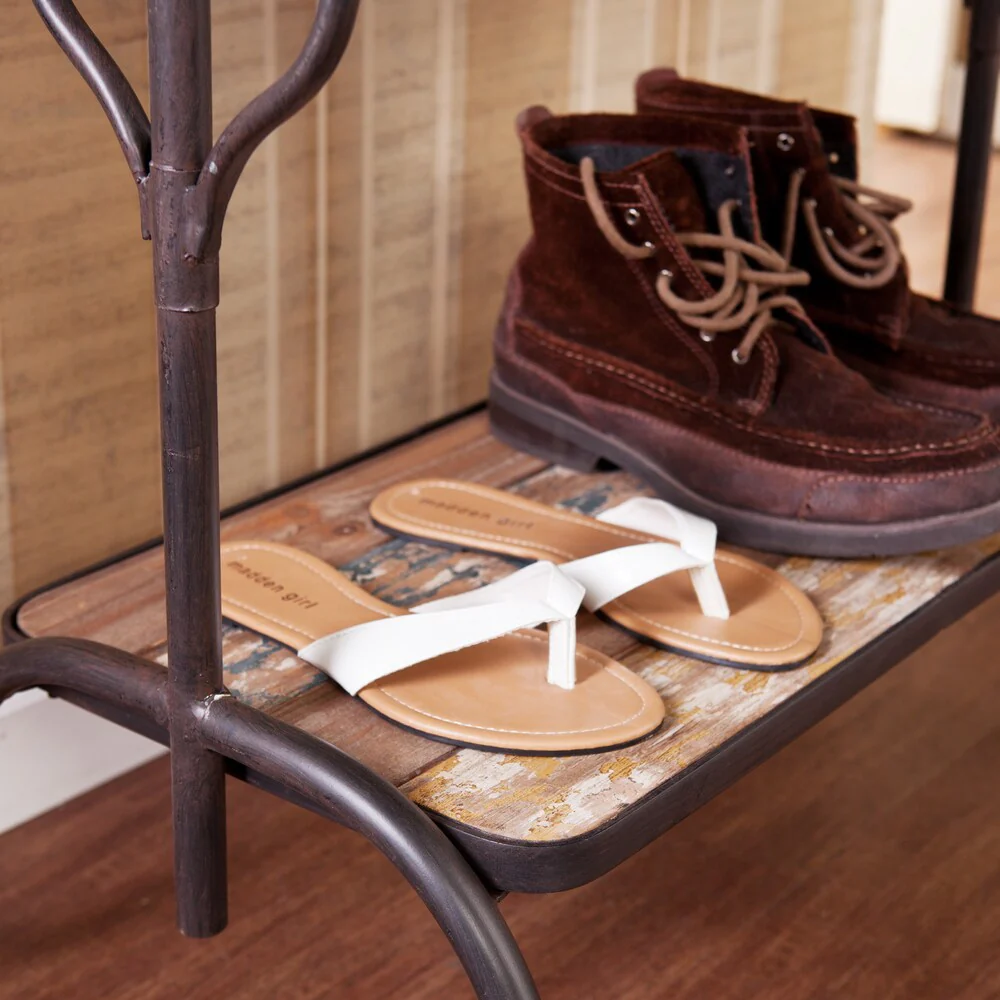 Copper Grove Swinley Rustic Metal Hall Tree Coat Rack