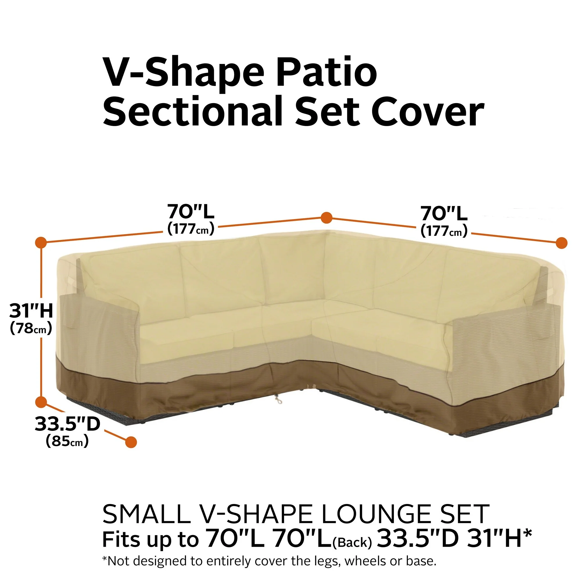 Classic Accessories Veranda™ V-Shaped Sectional Lounge Set Cover