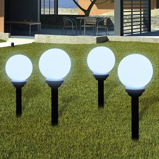 NNEVL Outdoor Pathway Lamps 8 pcs LED 15 cm with Ground Spike