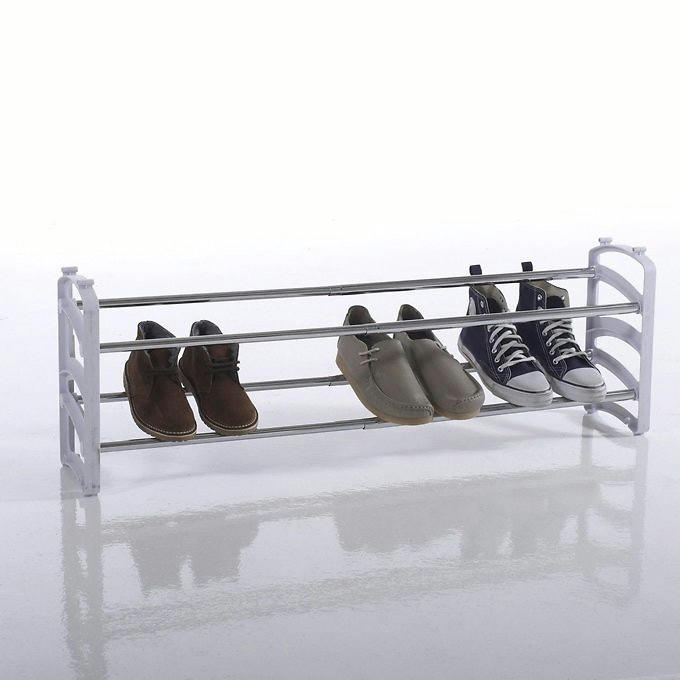Range-chaussures extensible et empilable,2étagères