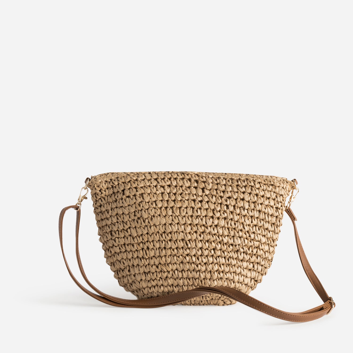Sac à main TEXTO beige tressé