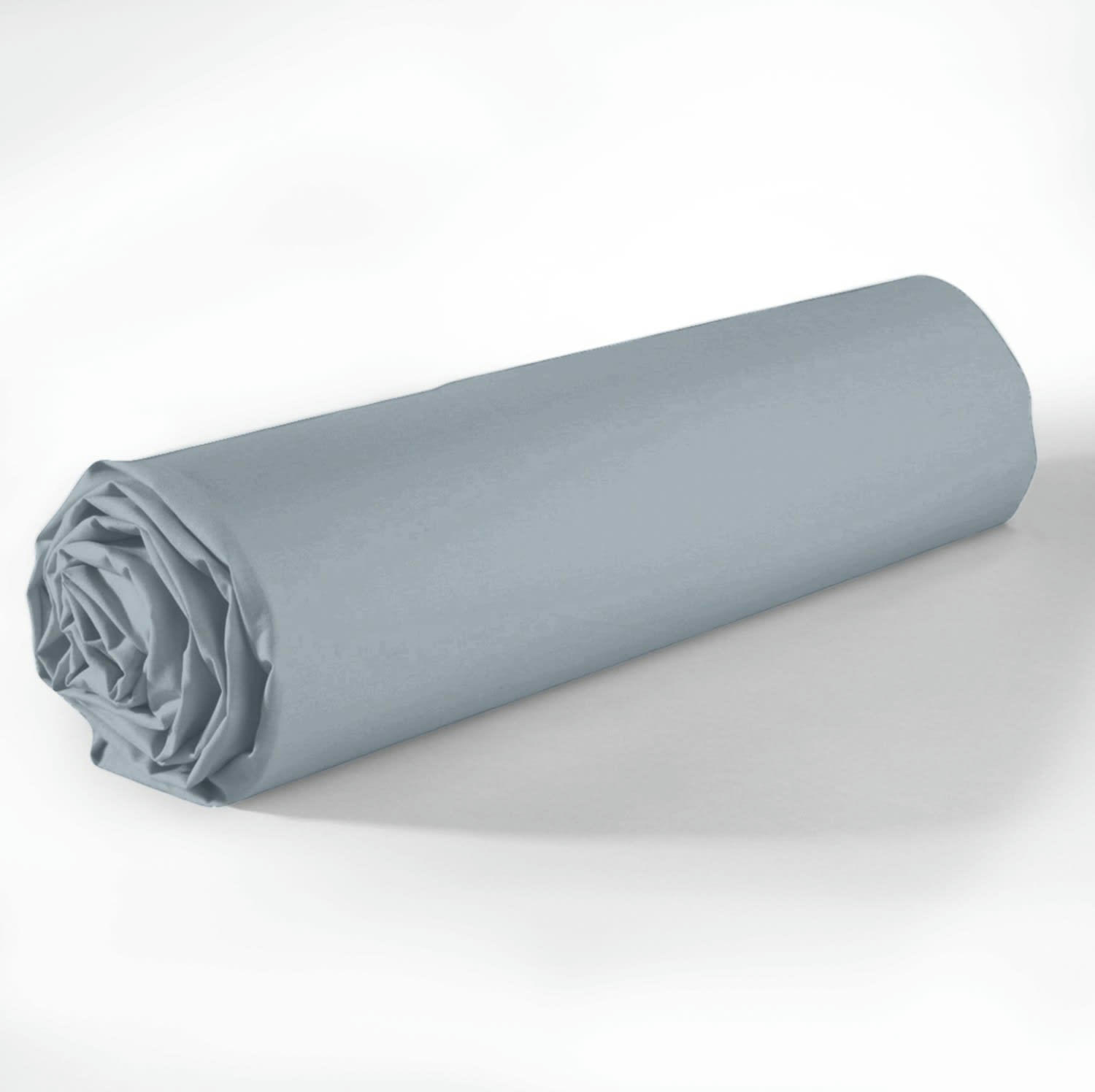 UNI BP - Drap Housse coton bleu 200x200 cm