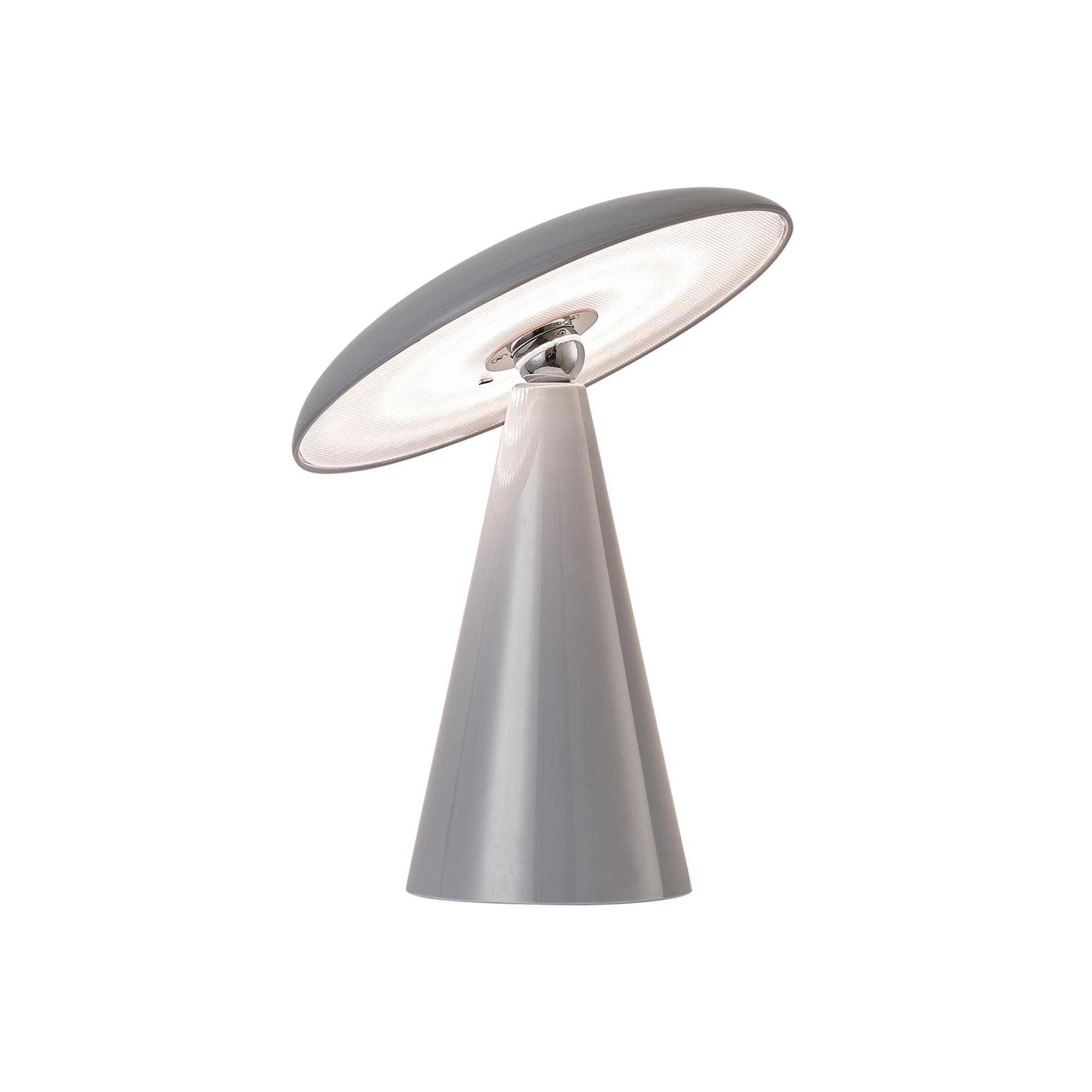 Leitmotiv tafellamp Phoebe LED - grijs - 23x23x26cm - Paddenstoellamp