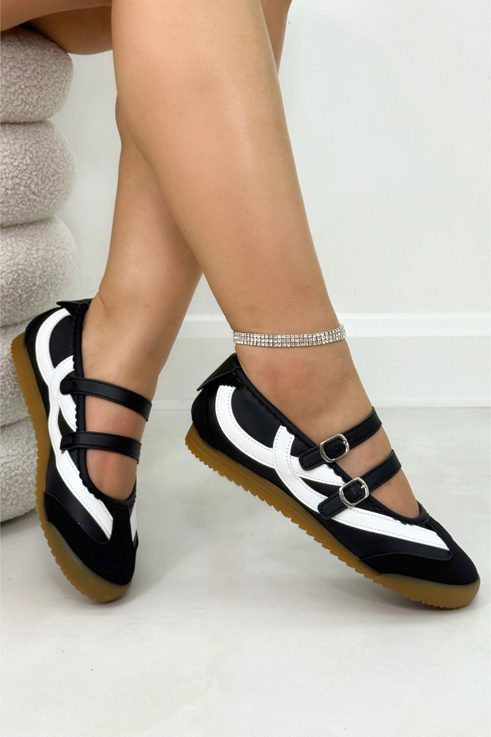 Love Lemonade Comfort Mary Jane Eclipse Strap Trainers