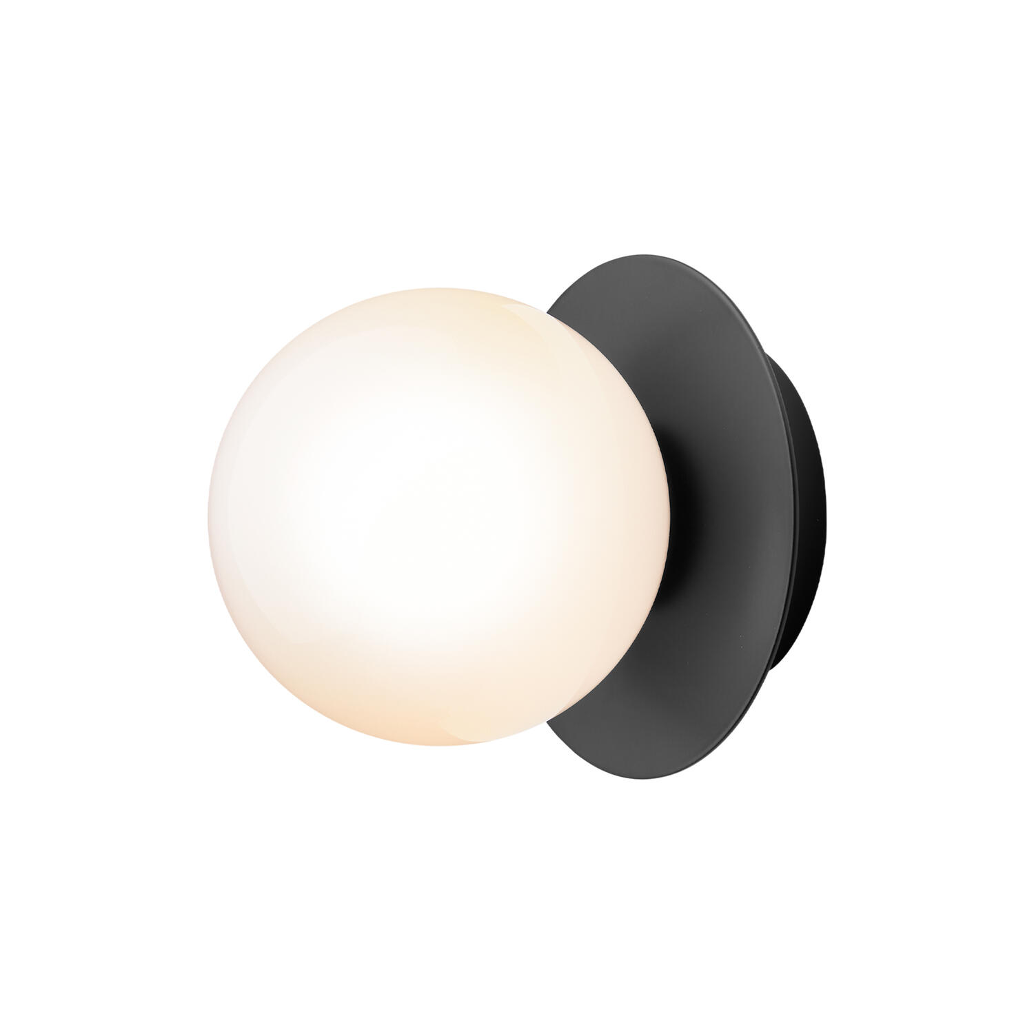 Liila 1 Small Wall Lamp, black/opal