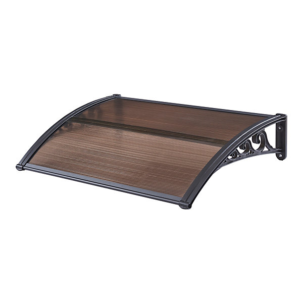 Auvent de Porte d'Entrée Mellerud 100 x 60 cm Noir Marron en.casa