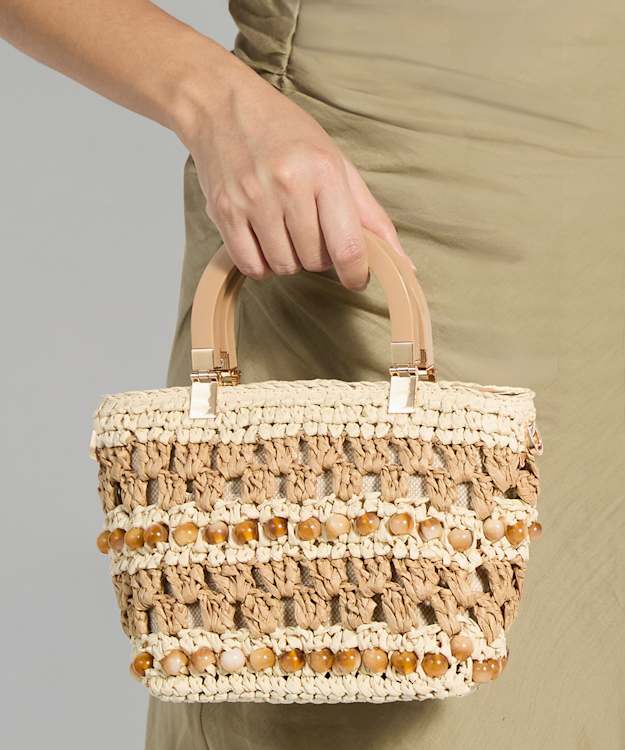 Dahlia Natural - Raffia Grab Bag