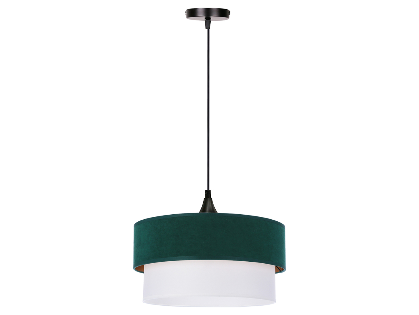Lampa wisząca Sinagra35 cm tkaninowa zielona