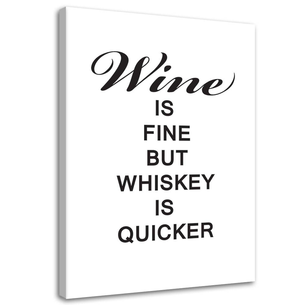 Feeby Obraz na płótnie Wino i whiskey 40x60