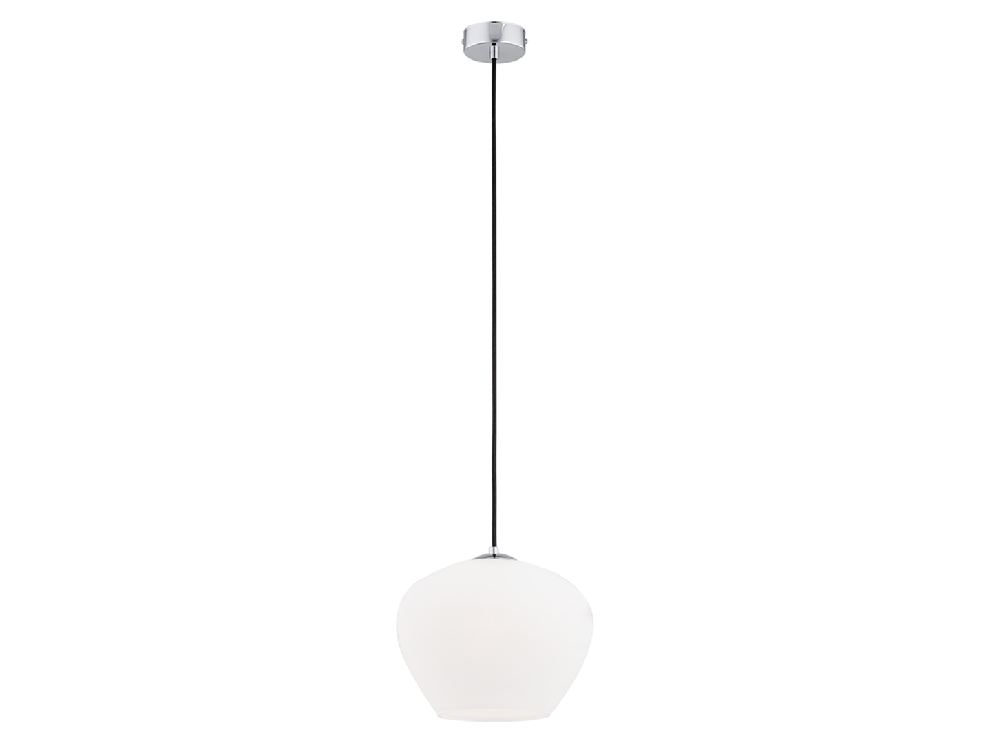 Lampa wisząca Kalimera 26 cm szklana biało-srebrna