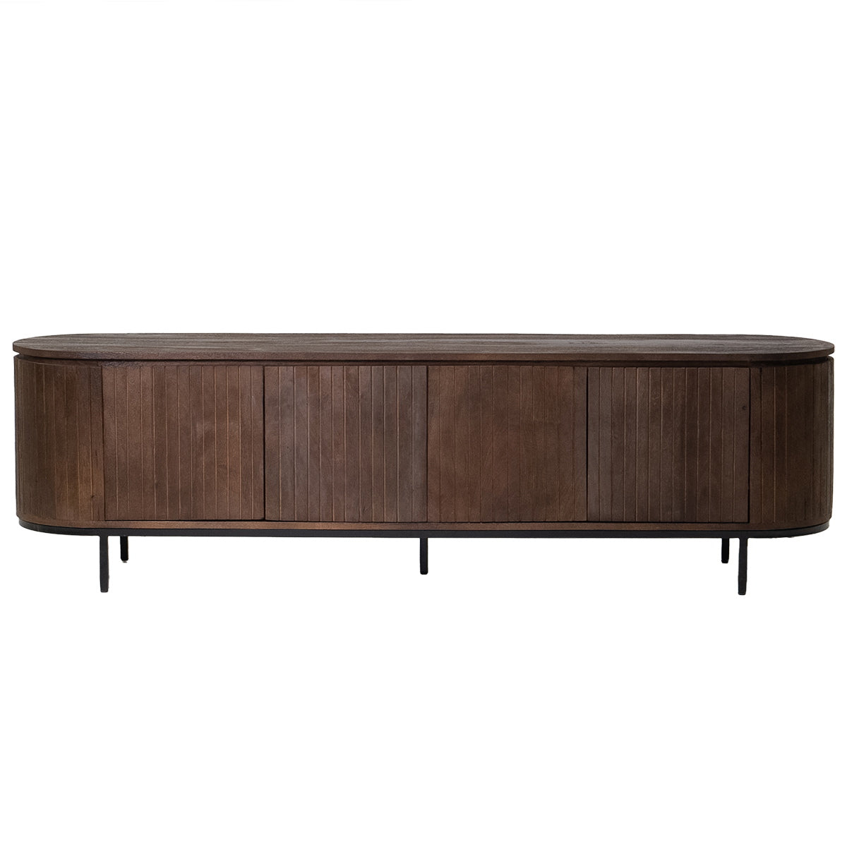 Giga Meubel Tv-Meubel Tora - Mangohout/Metaal - Donkerbruin - 200cm