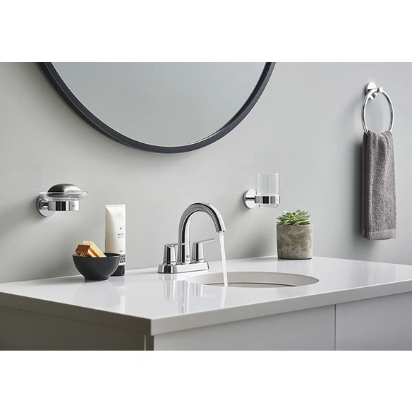 Glashalter »Essentials«, Metall/Glas, chromfarben