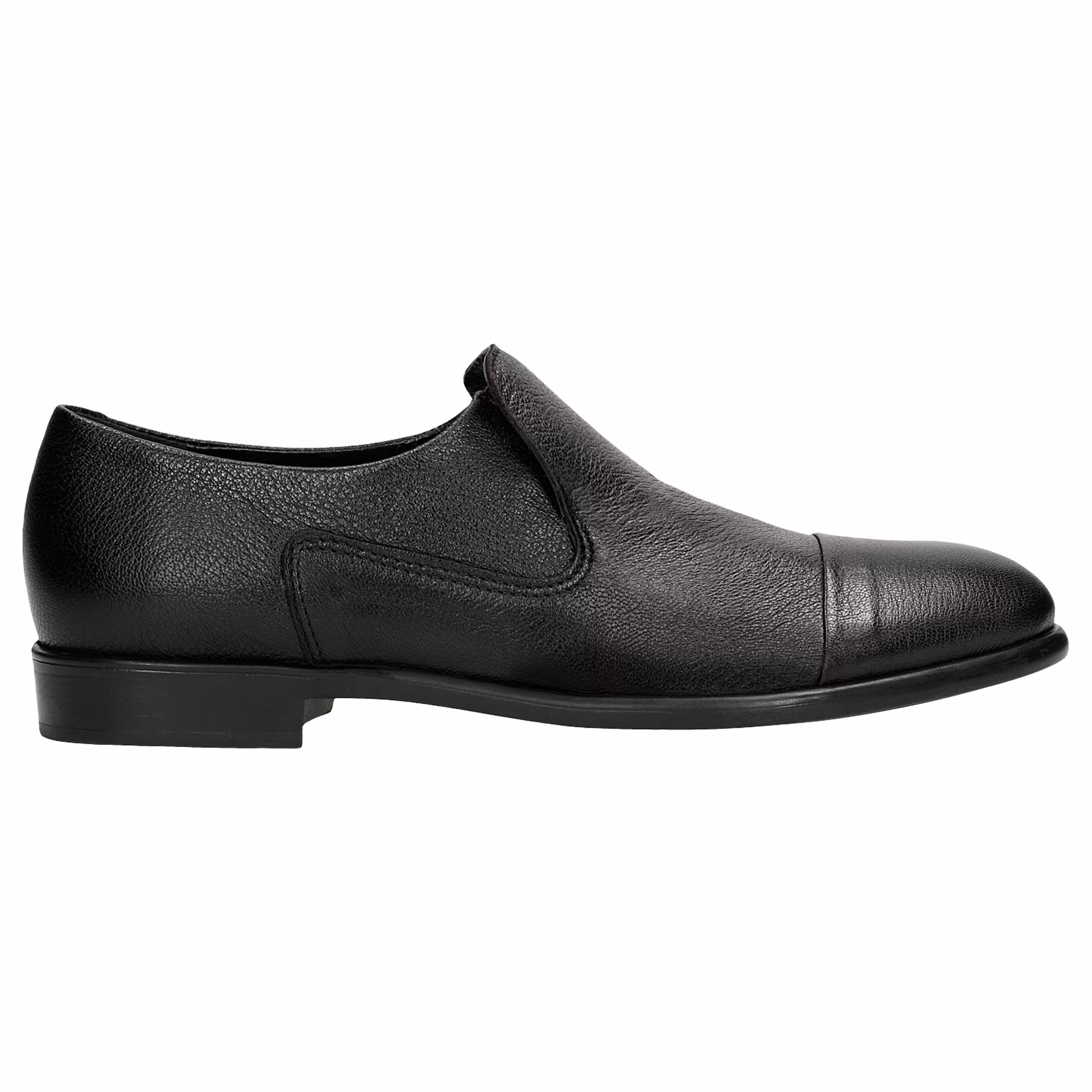 Czarne loafersy damskie ze skóry licowej