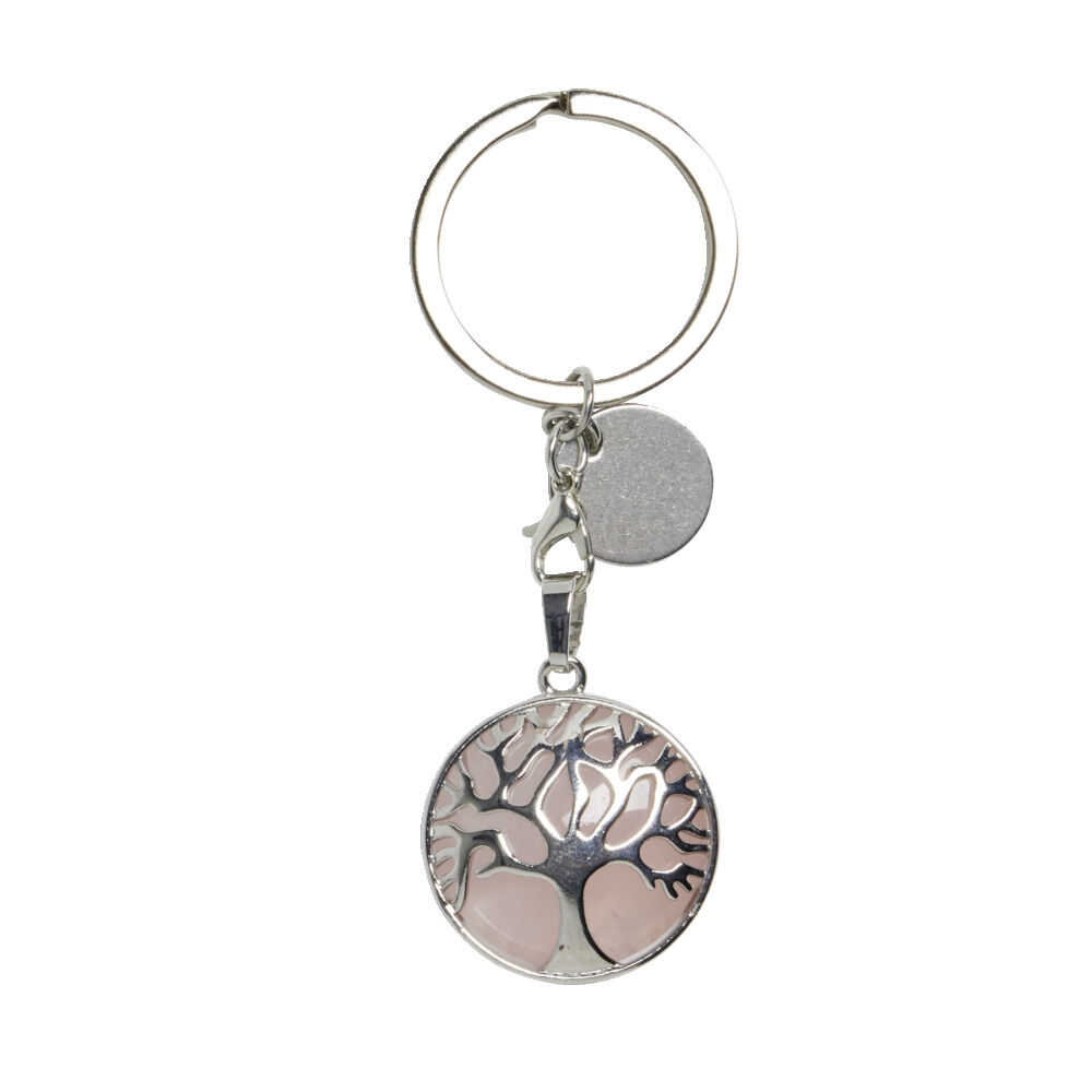 Porte clé avec médaillon arbre de vie - 3 coloris