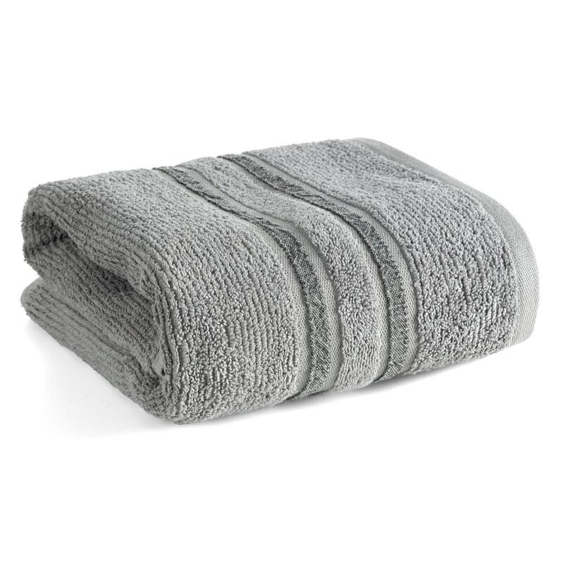 Ręcznik Dina 50x90 stalowy 05 welurowy z prostą bordiurą frotte 500 g/m2