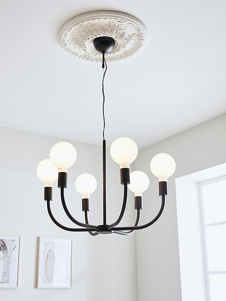 Lampa wisząca Amistoso 6-punktowa metalowa czarna