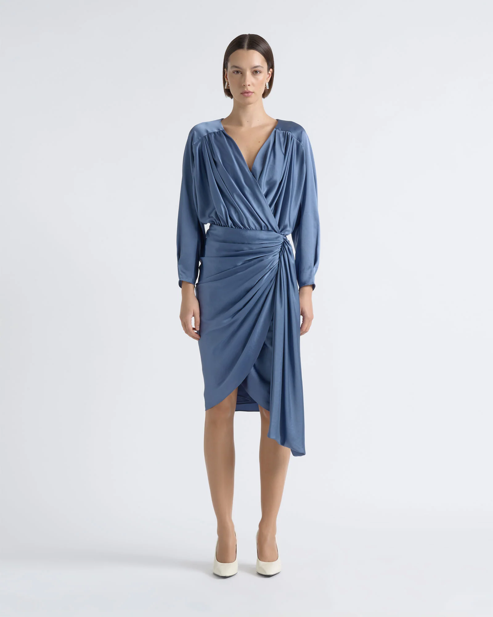 Satin Drape Dress