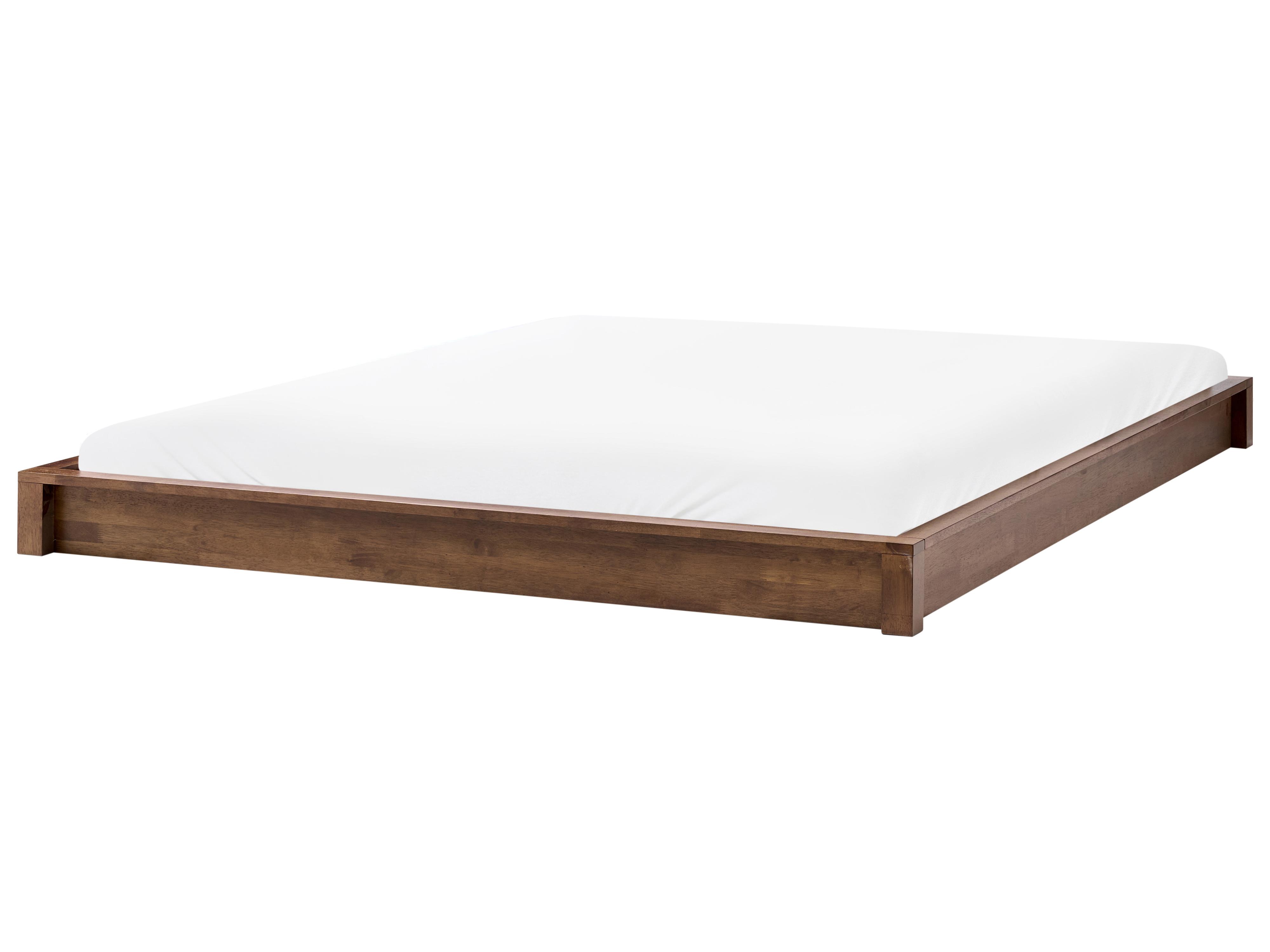 Bed without Headboard Wood ANTRAS 160 x 200 cm (EU King Size) Dark Brown