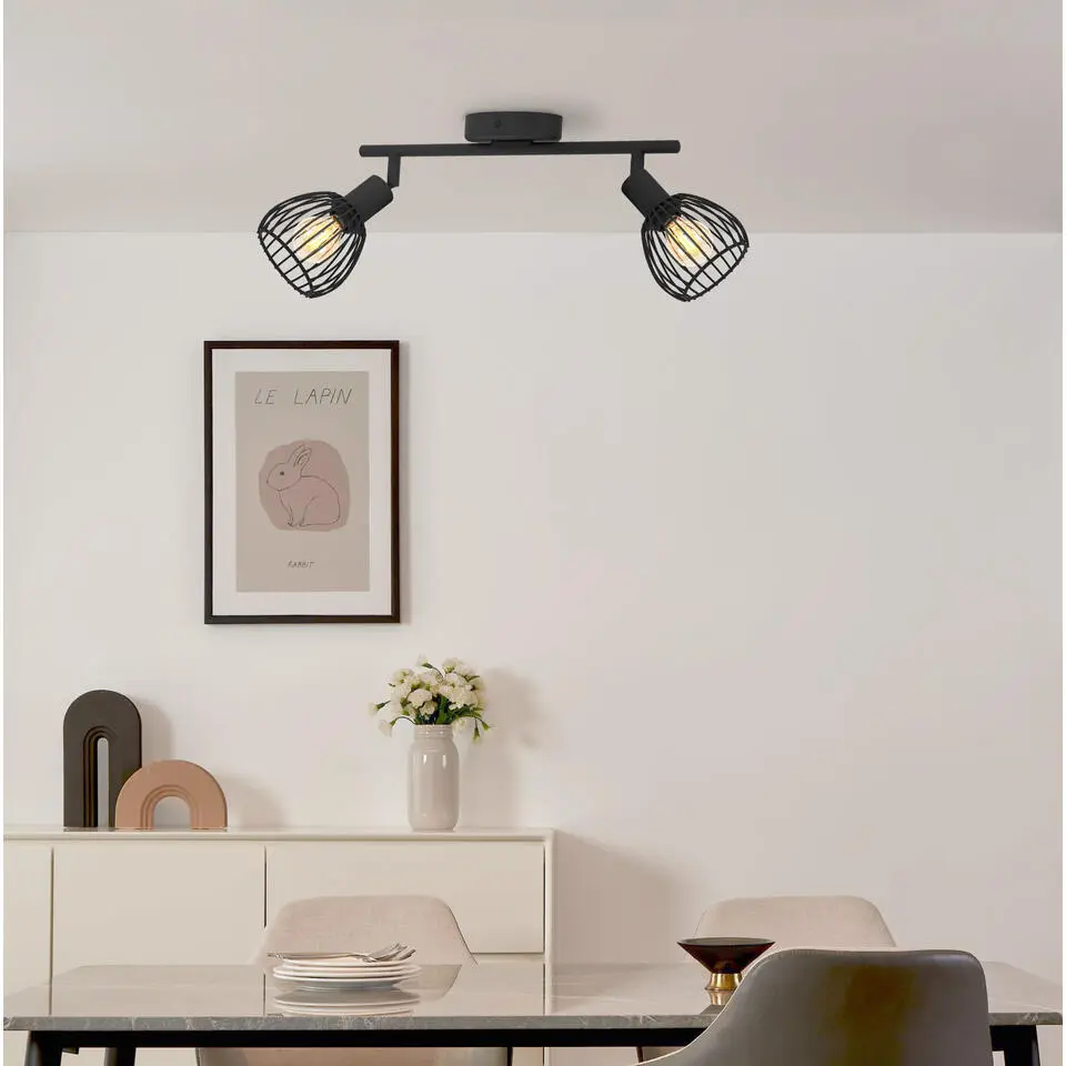 EGLO Sonnino Spot - E14 - 36,5 cm - Zwart