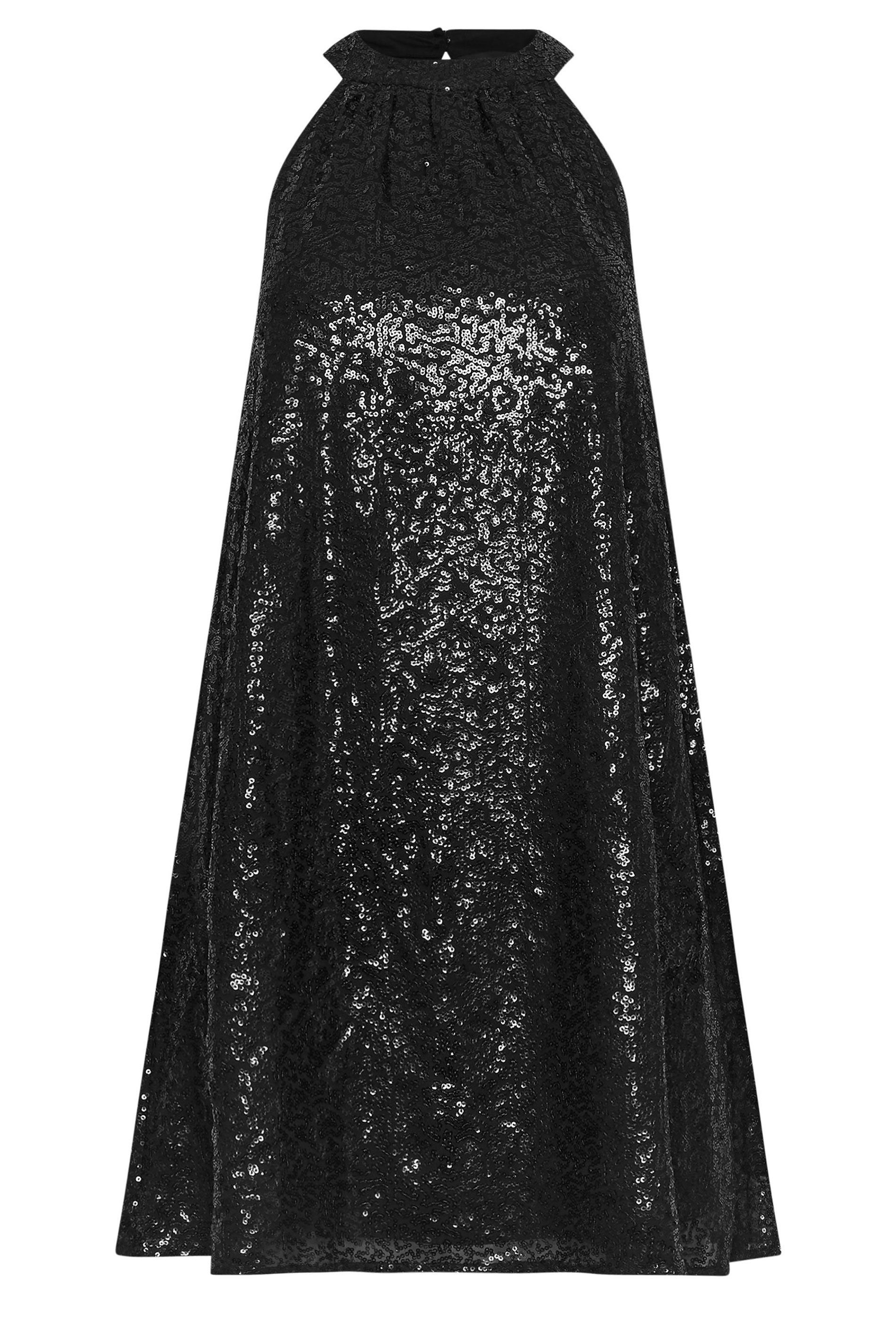 PixieGirl Petite Sequin Halter Neck Dress