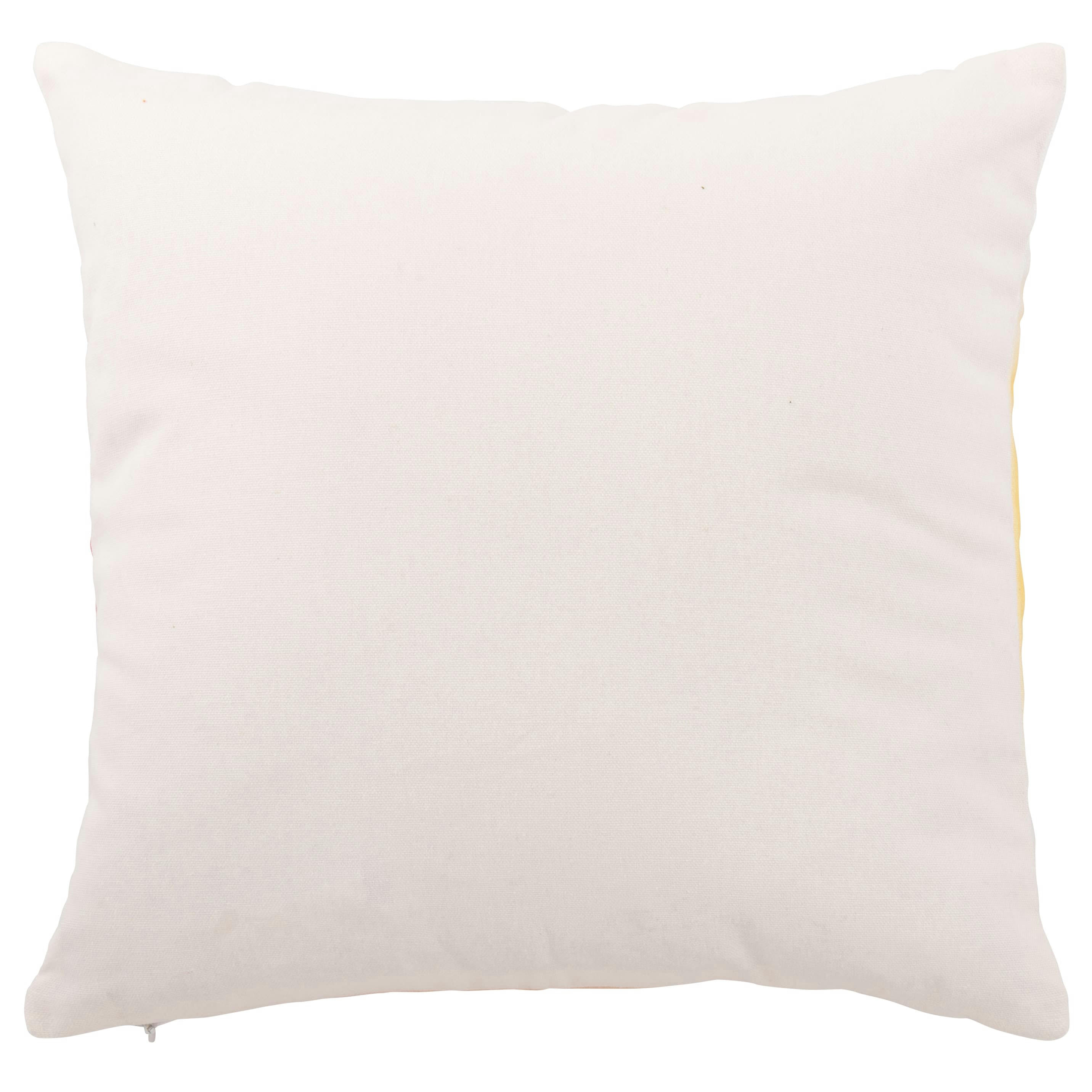 LOUREIRO - Housse de coussin en coton biologique imprimé tricolore 40x40