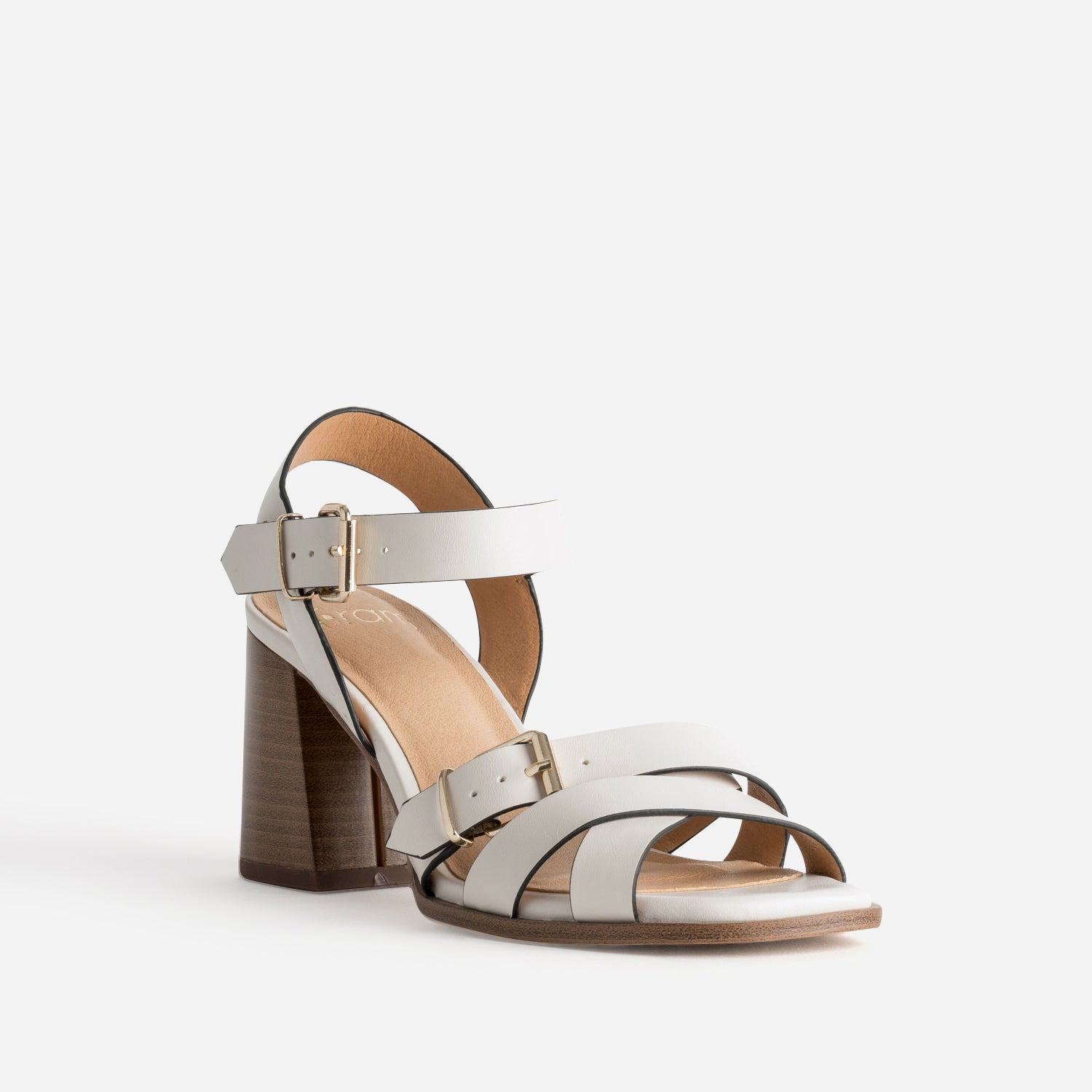Sandale beige brides croisées
