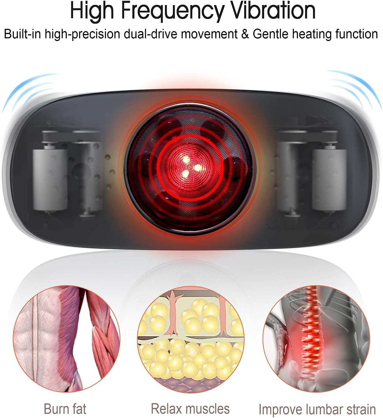 OWAYS Slimming Belt, Weight Loss Machine for Women, Adjustable Vibration Massage, 4 Massage Modes, Belly Fat Burner, Promote Digestion, NOT Cordless