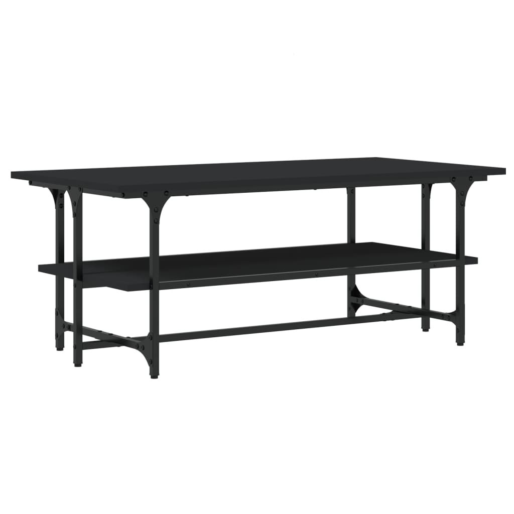 Stolik Kawowy Ława Stół Czarny 100x50x40 Do Salonu Do Pokoju