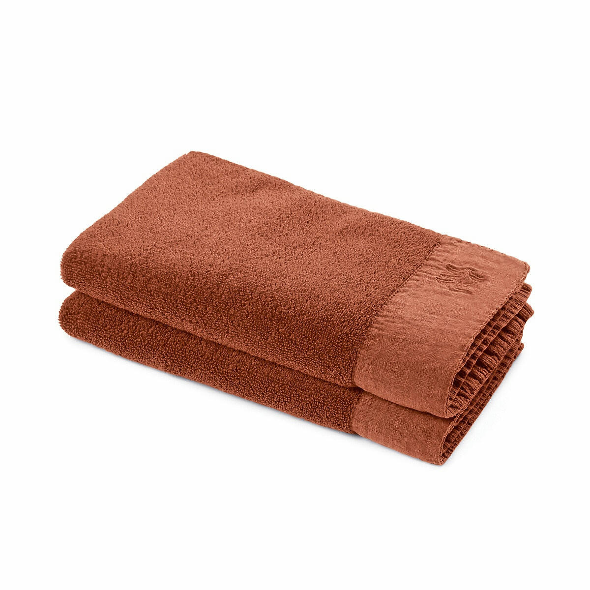 Lot de 2 serviettes d'invités coton bio, Helmae