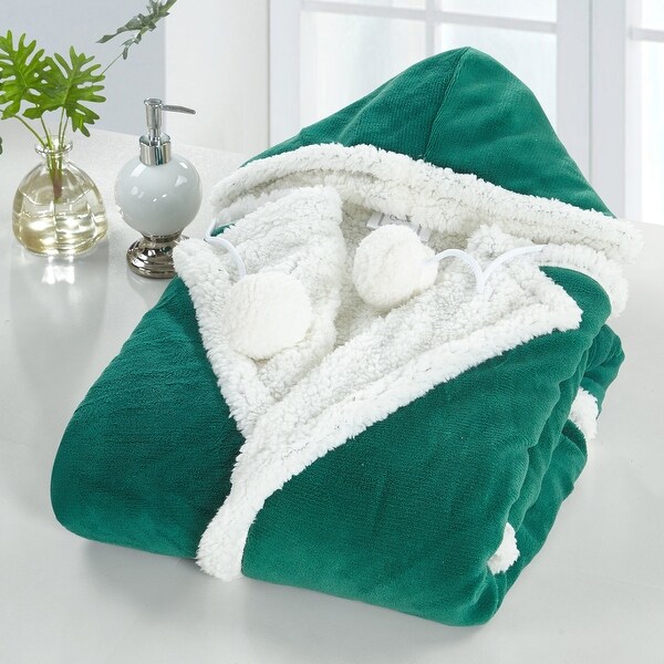 Chic Home Reyn Snuggle Hoodie Ultra Plush Micromink Wearable Blanket