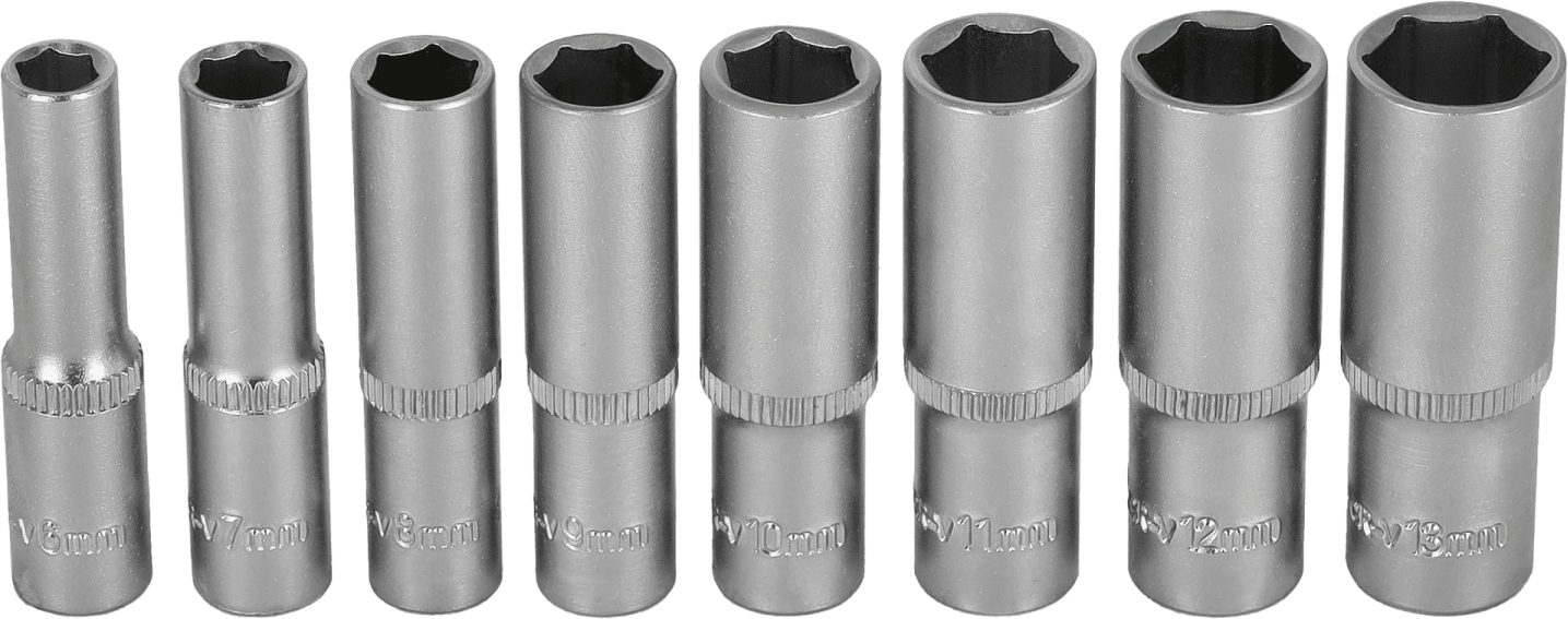 Zestaw nasadek głębokich 1/4” na listwie 8 szt. STALCO S-54061