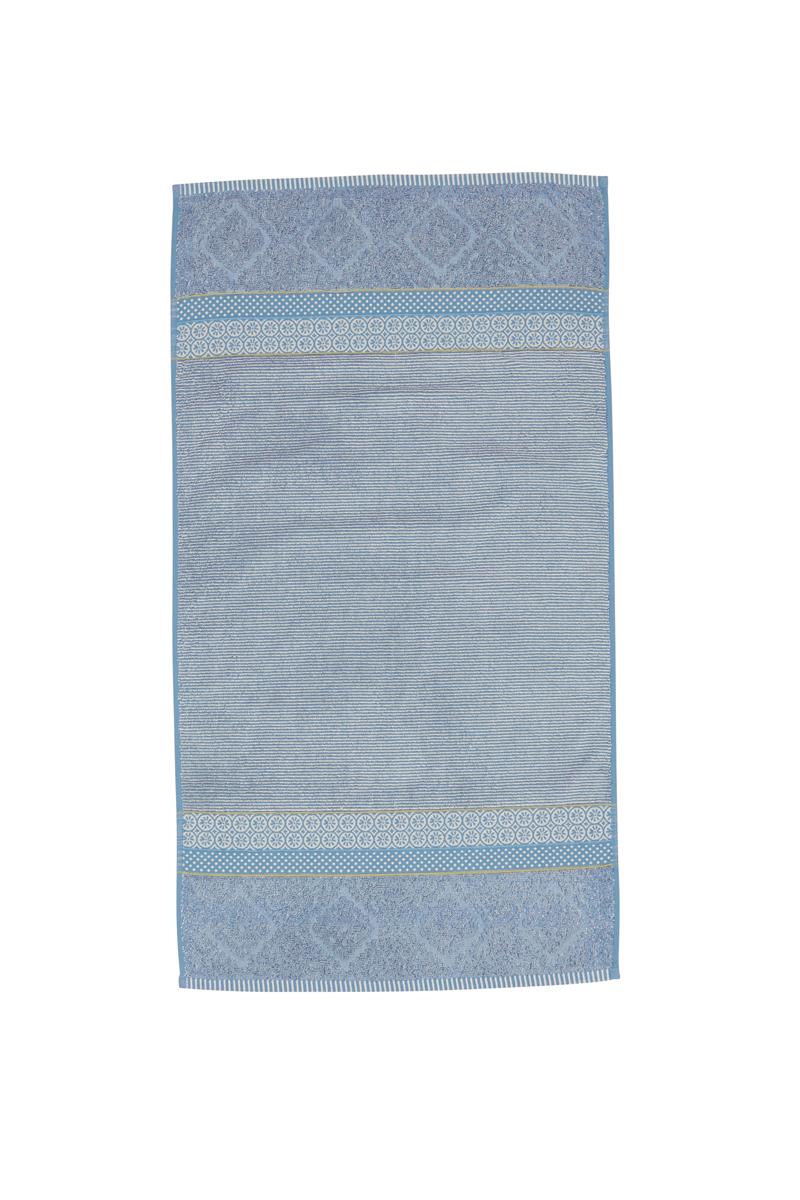 Pip Studio handdoek Soft Zellige - 55x100 cm - blauw grijs