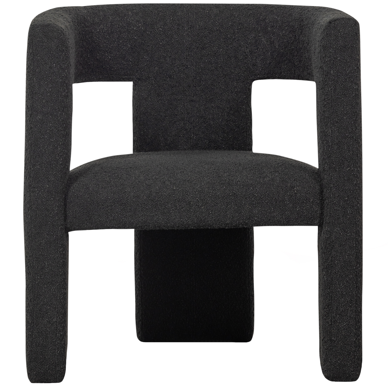 WOOOD fauteuil Tiwa - Bouclé - Donkergrijs - 70x64x64