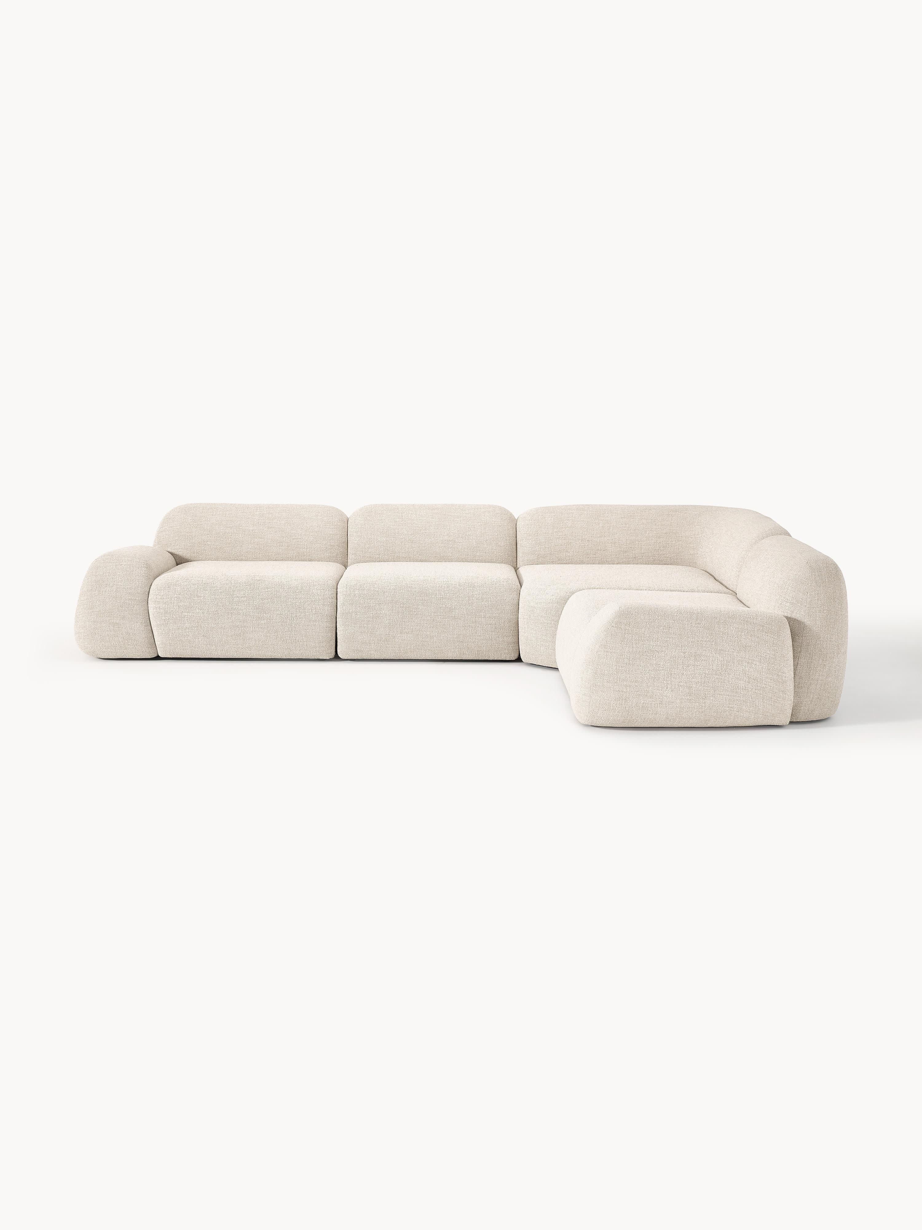Modulares Bouclé-Ecksofa Wolke (4-Sitzer)