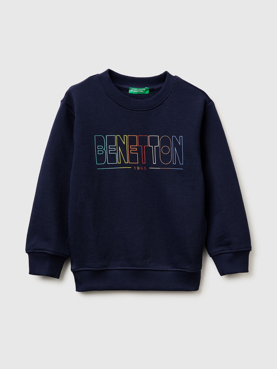 Organic cotton sweatshirt with logo print