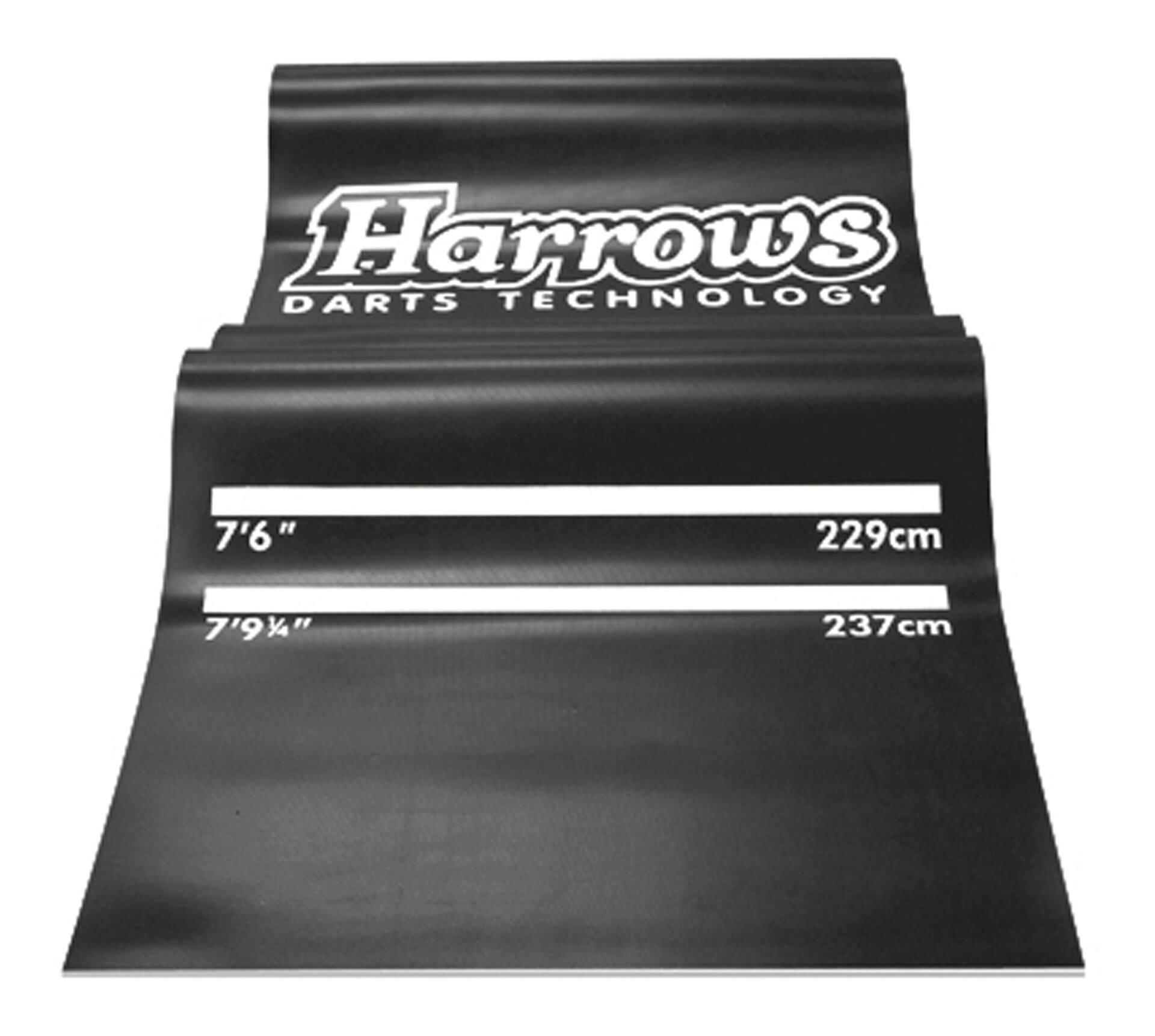 Harrows Professional Rubber Non-Slip Dart Mat Floor Protector w/ 2 Measured Throw Lines