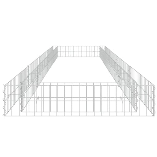 NNEVL Gabion Raised Bed Galvanised Steel 400x100x20 cm
