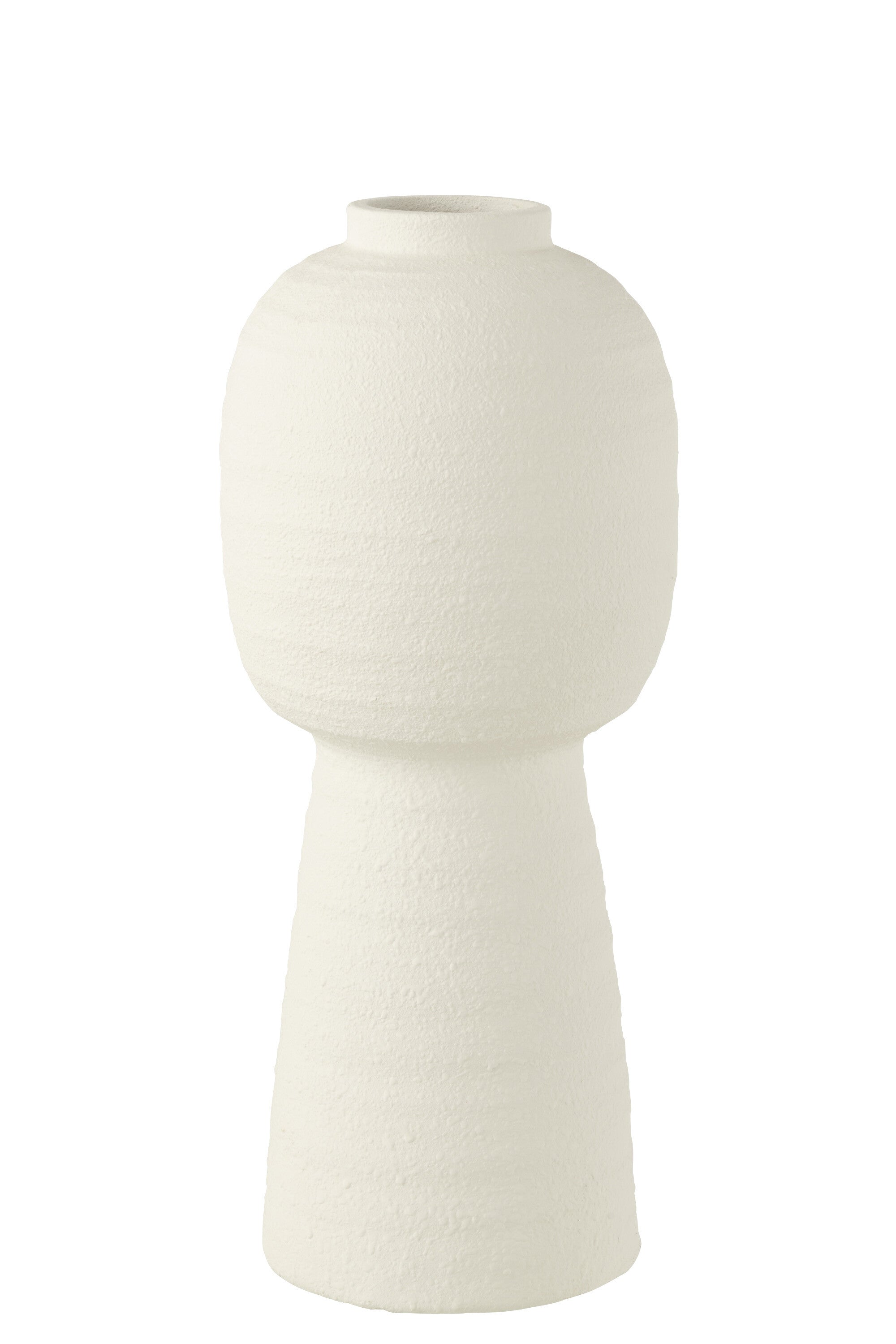 J-Line vaas Lantaarn - keramiek - wit - large - 50 cm hoog