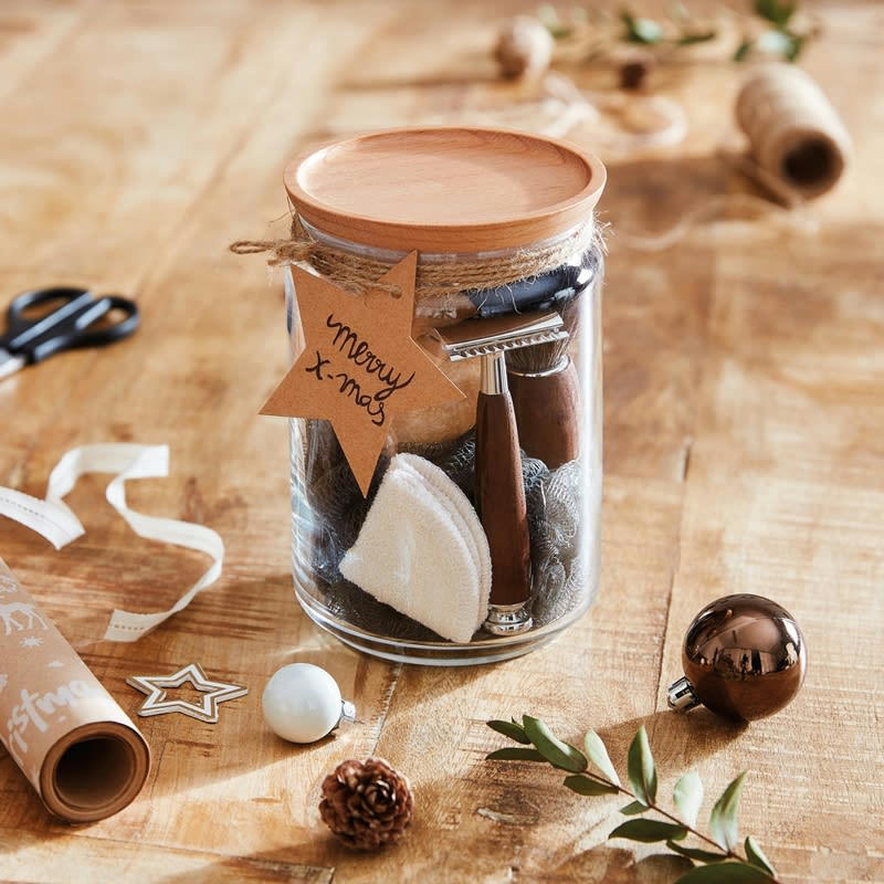 PURE JAR WOOD - Bocal en verre couvercle bois 1L