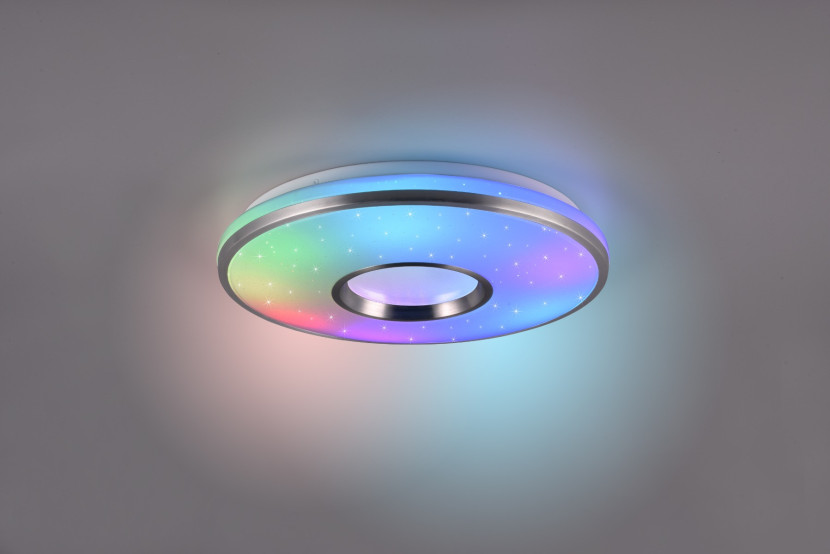 Plafon REALTA z pilotem okrągły srebrny LED 2x24W 39cm 2200lm IP20 RL