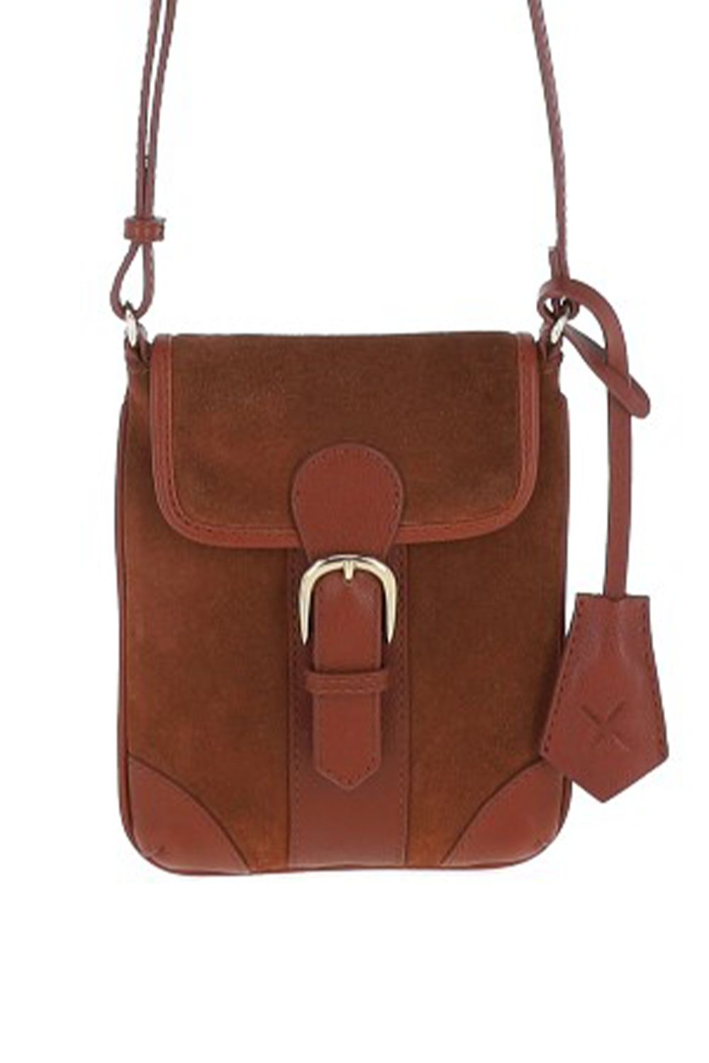 Ashwood Leather Fascino Fatale' Soft Suede Leather Small Crossbody Bag