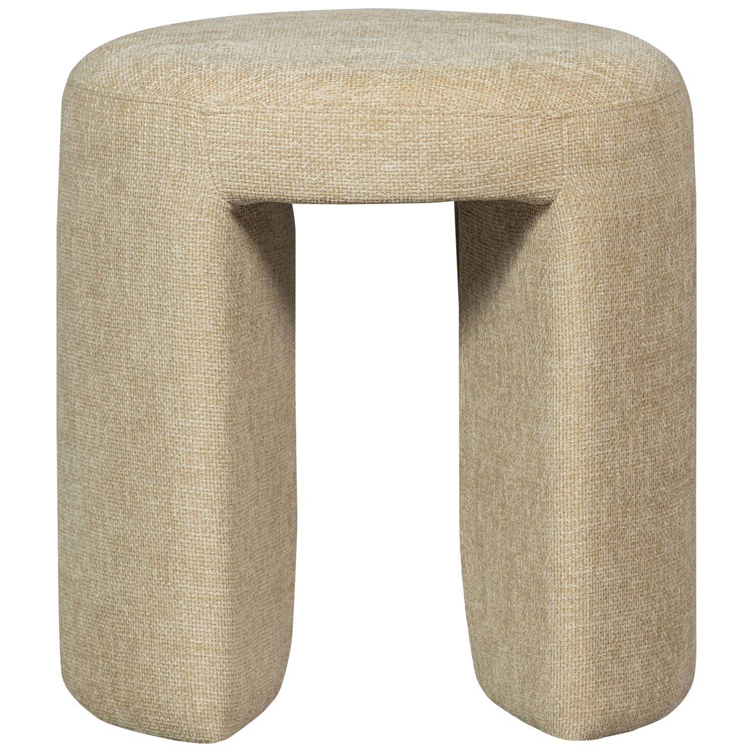 WOOOD kruk Charlie - Chenille - Naturel - 47x45x45