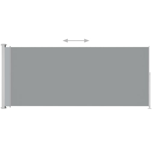 NNEVL Patio Retractable Side Awning 180x500cm Grey