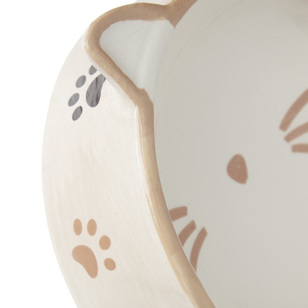 Gamelle pour chat céramique blanc oreilles de chat Ø13cm