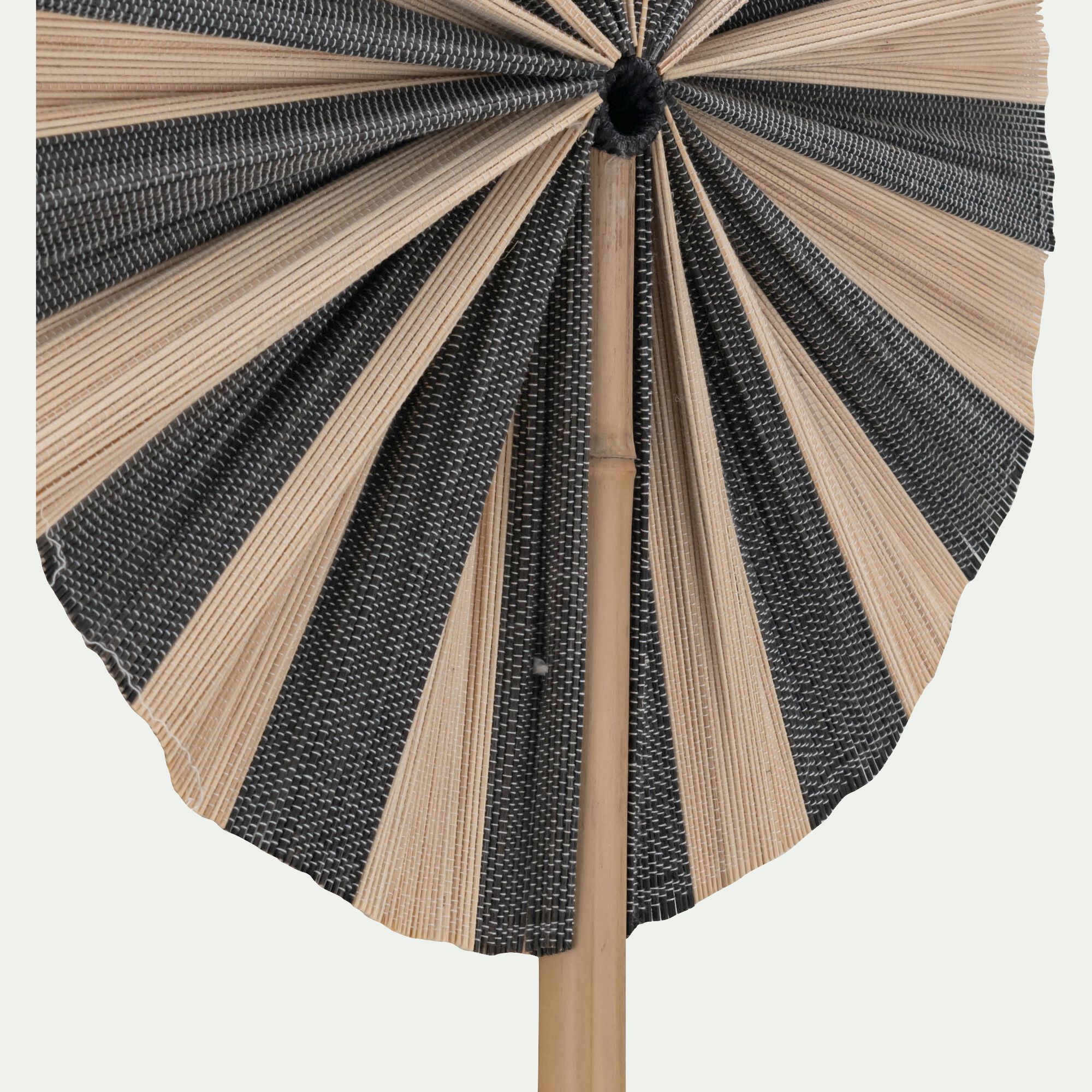 FIRMIN - Déco murale éventail en bambou D39cm - bleu