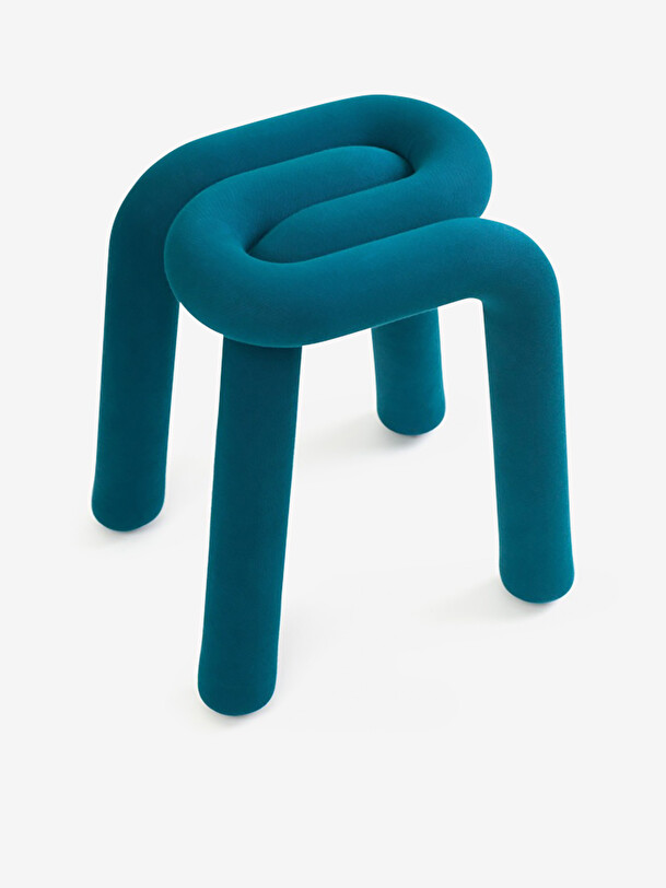 Tabouret bold bleu canard - moustache bleu canard