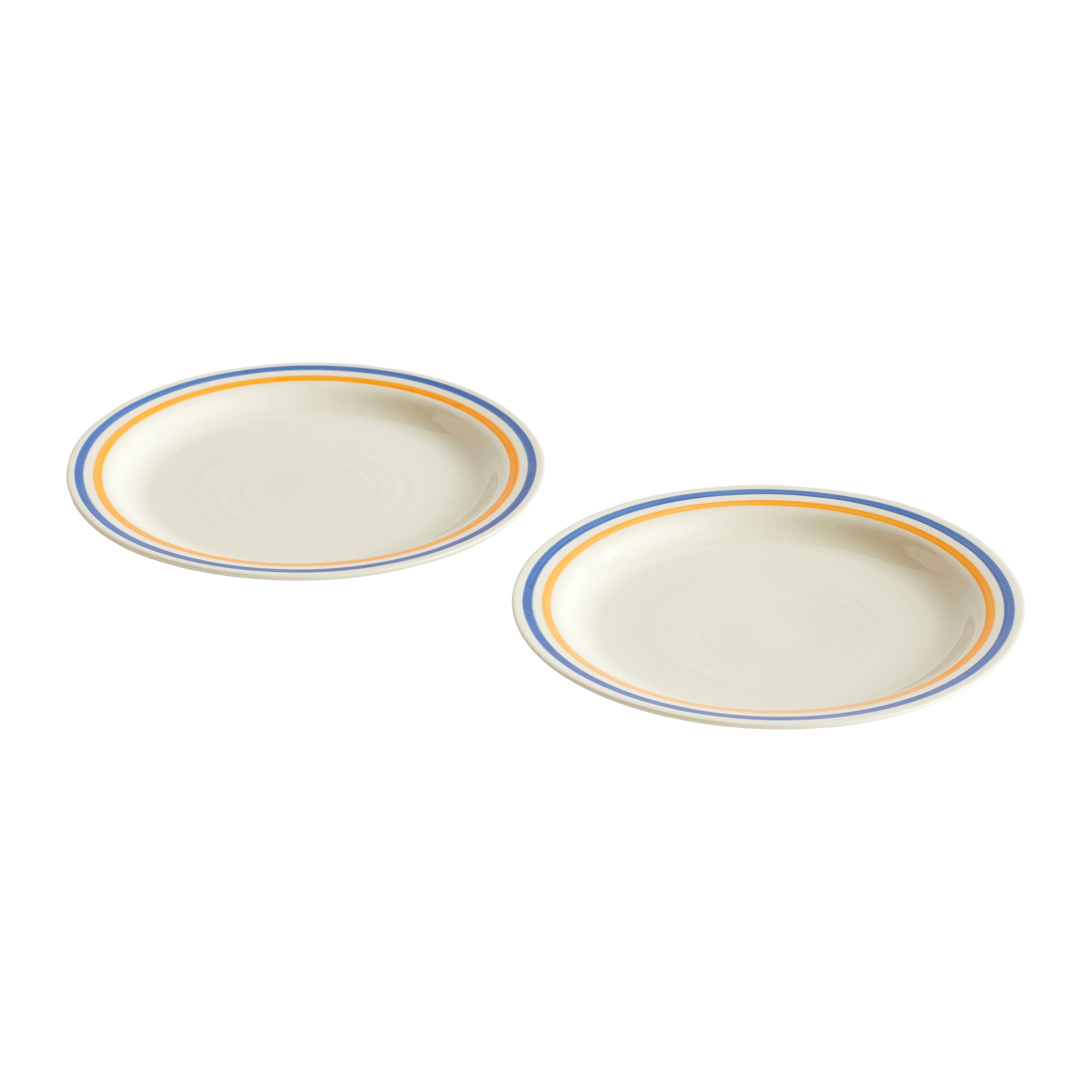 HAY Sobremesa Dinerborden Ø 24,5 cm - Set van 2 - Blauw / Geel