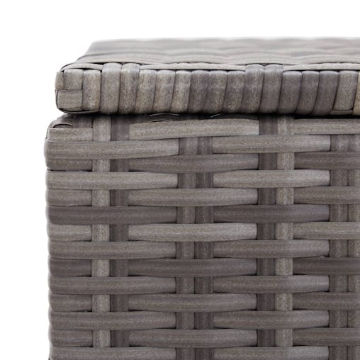 NNEVL Garden Storage Box Poly Rattan 100x50x50 cm Grey