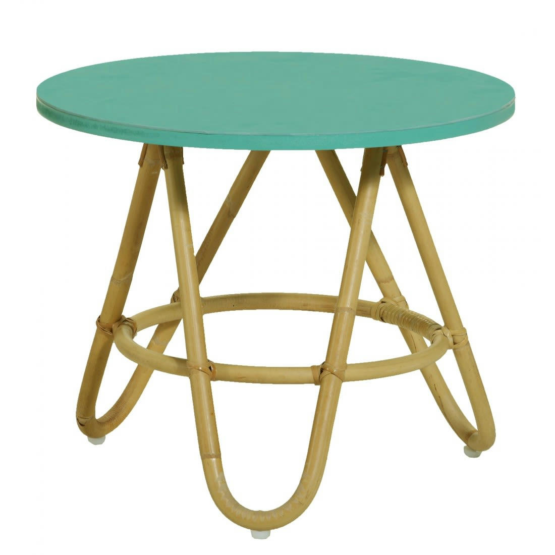 DIABOLO - Table basse gigogne en rotin D60