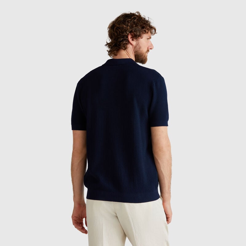 Short sleeve knit polo